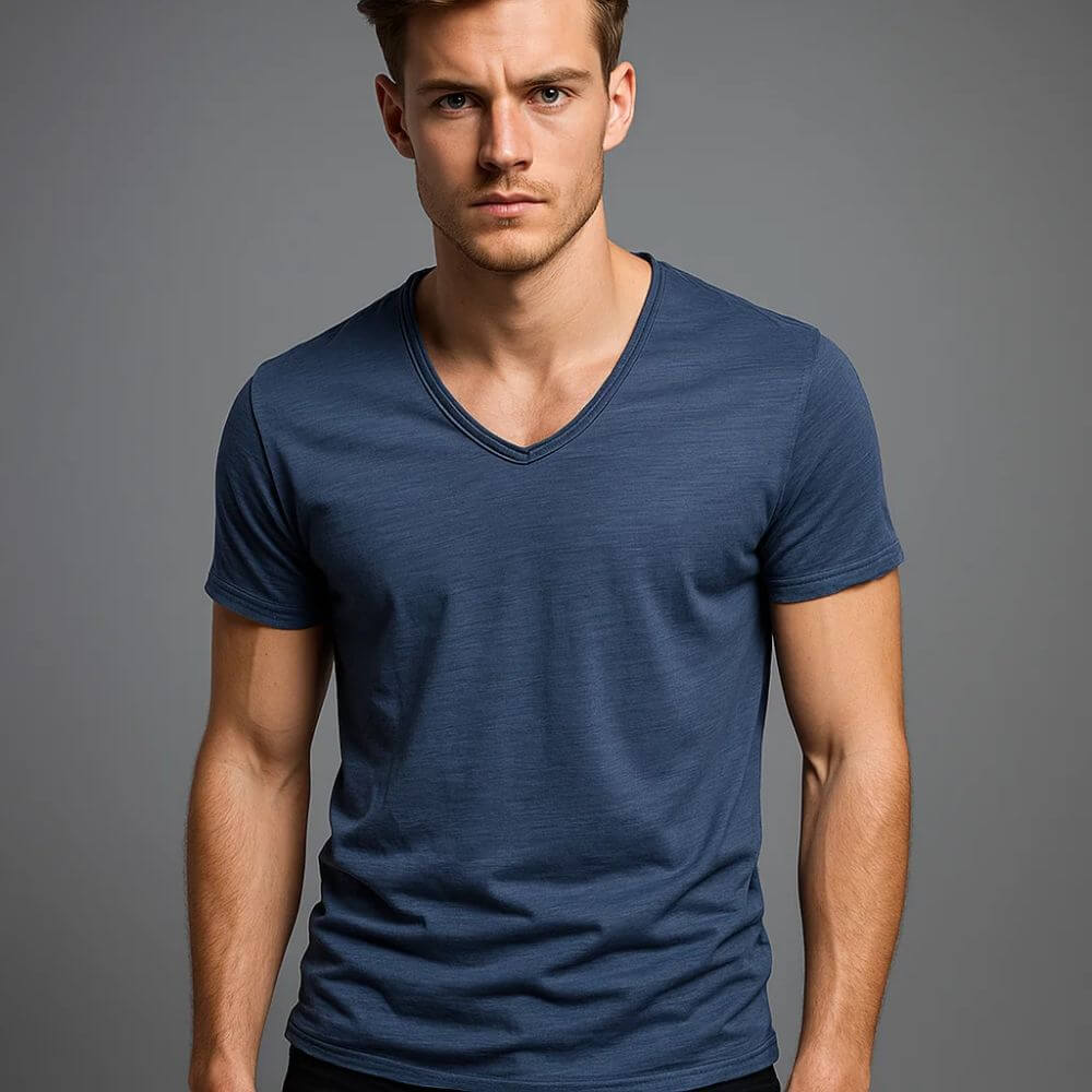 Camiseta Masculina Manga Curta Gola V Florianópolis