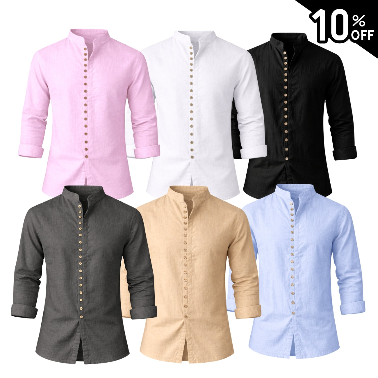 Camisa Masculina em Linho Retrô Garopaba