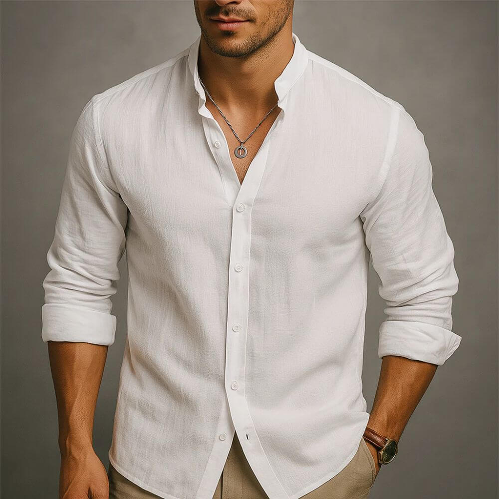 Camisa Masculina em Linho Jurerê