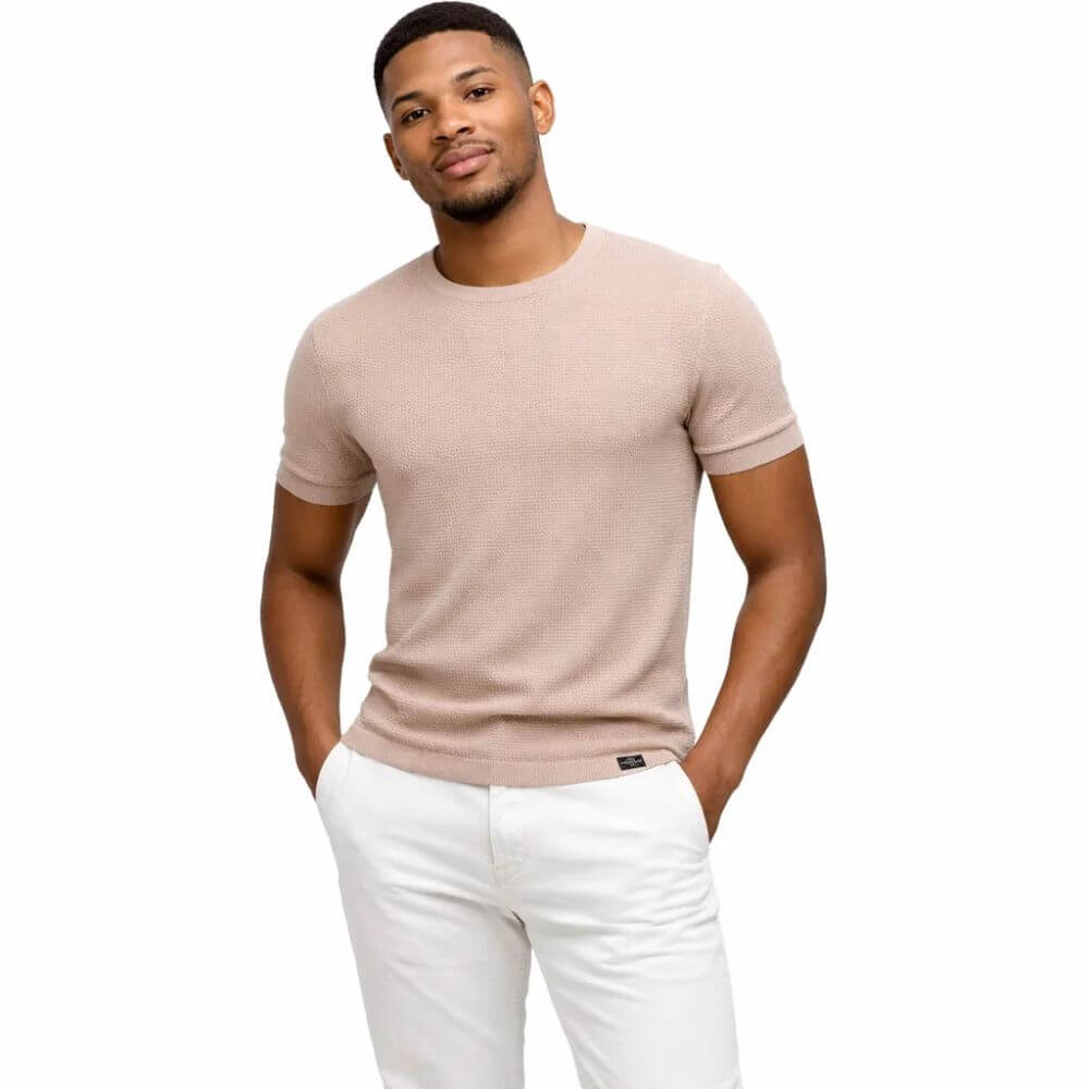 Camiseta Masculina Casual de Seda Nice