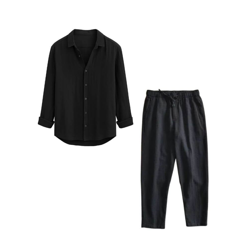 Conjunto em Linho Masculino - Camisa Recife + Calça Casual