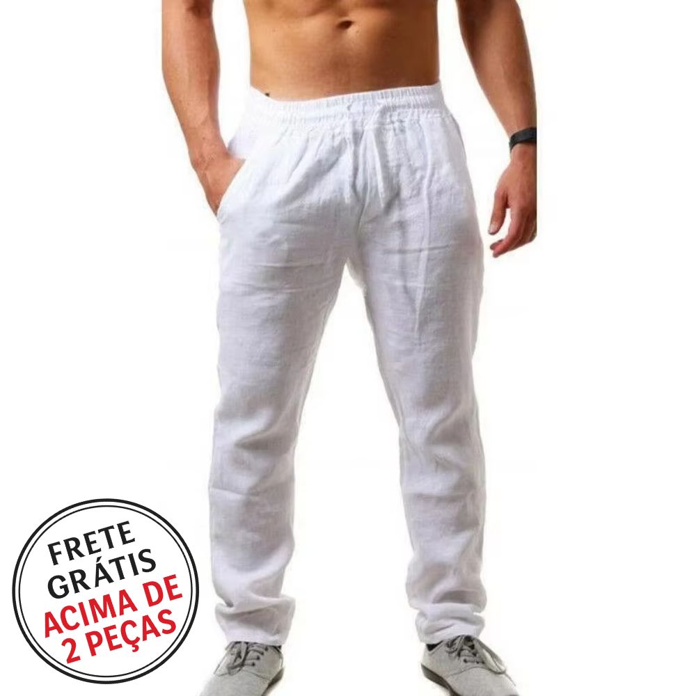 Calça Masculina em Linho Casual