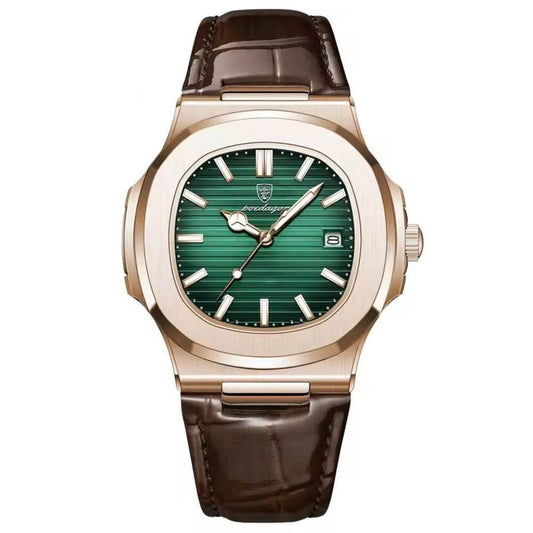 Relógio Masculino com Pulseira de Couro Lisboa