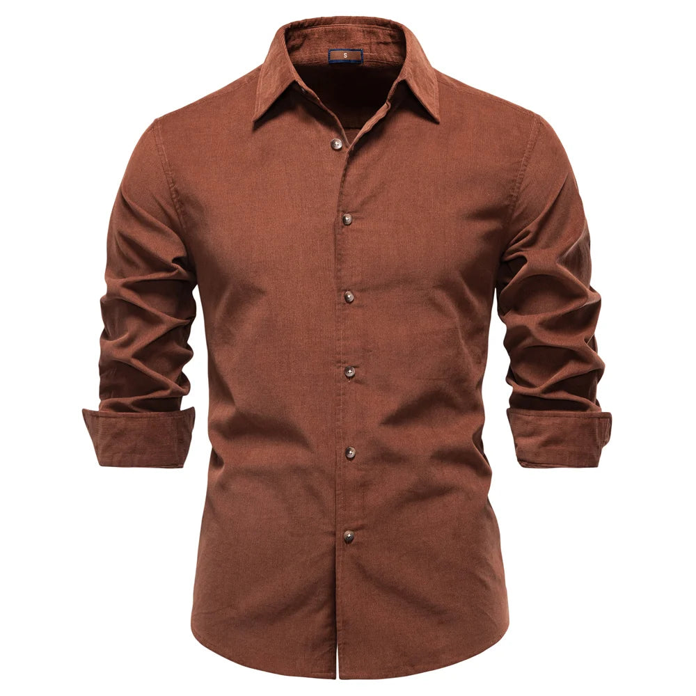 Camisa Masculina de Veludo Zurique