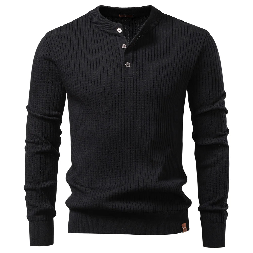 Camiseta Masculina Henley Manga Longa Siena