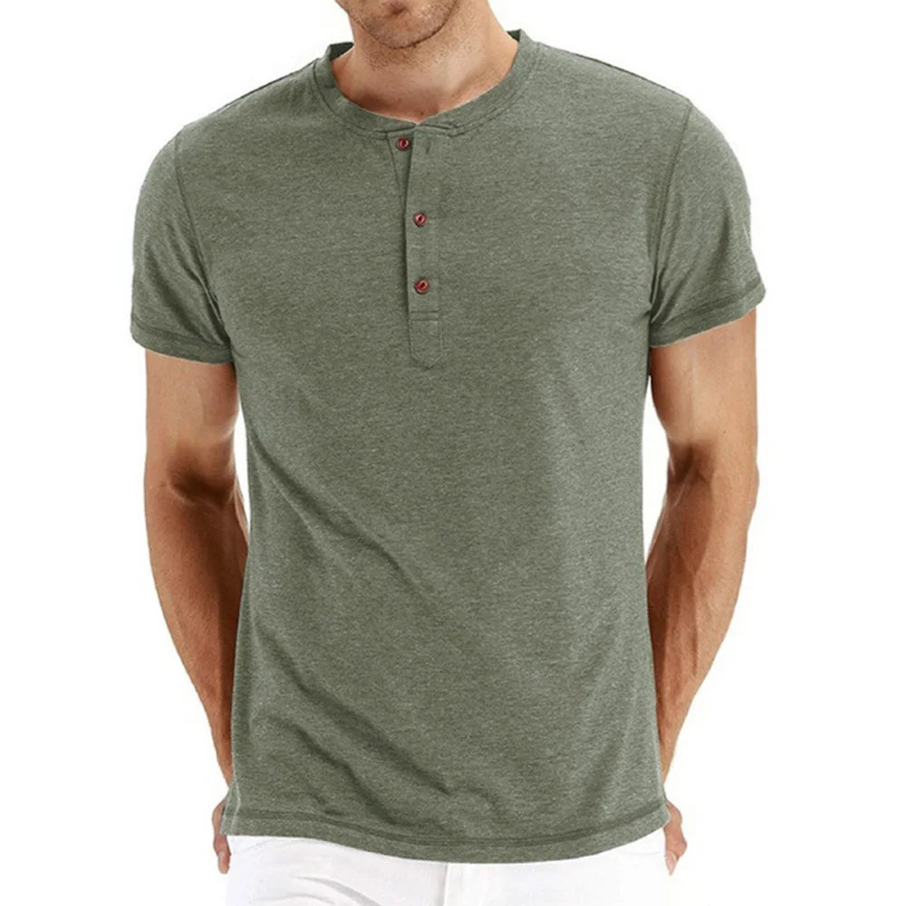 Camiseta Masculina Gola Henley Ubatuba