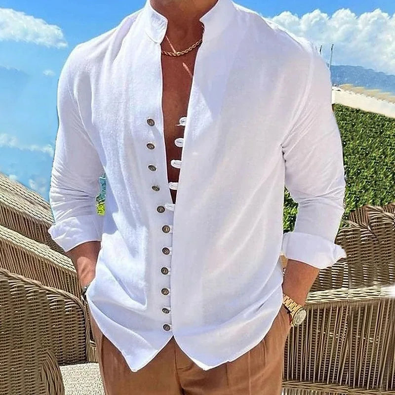 Camisa Garopaba em Linho Masculina
