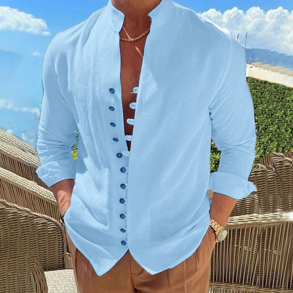 Camisa Garopaba em Linho Masculina
