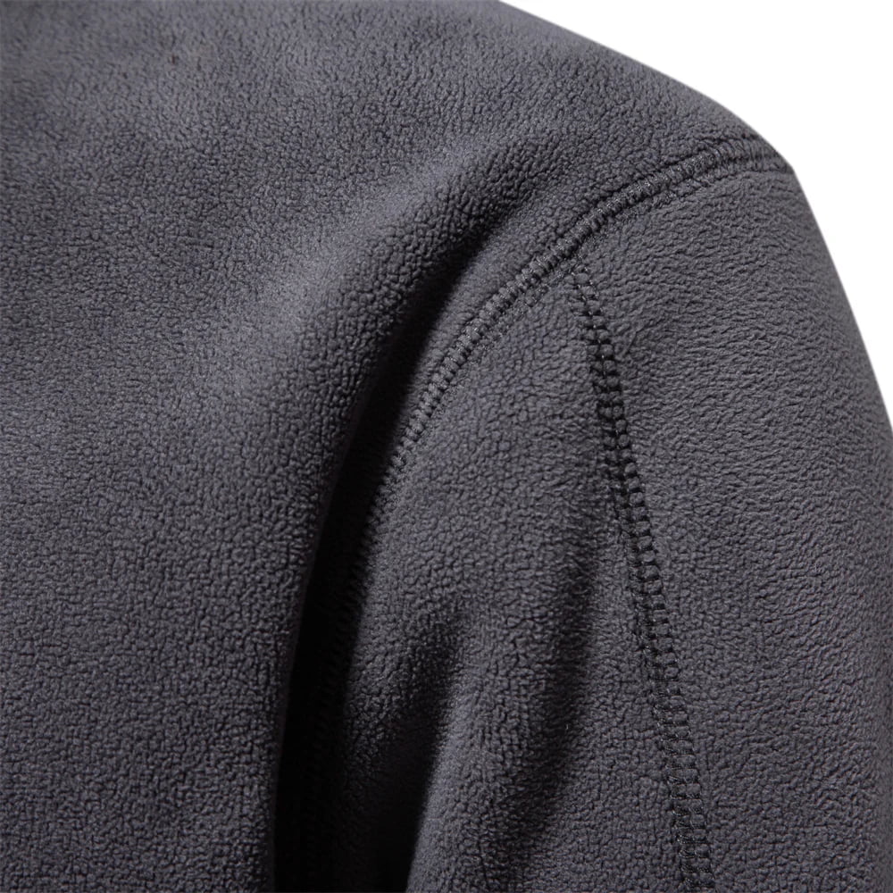 Suéter Masculino Térmico com Zíper – Gola Alta em Fleece