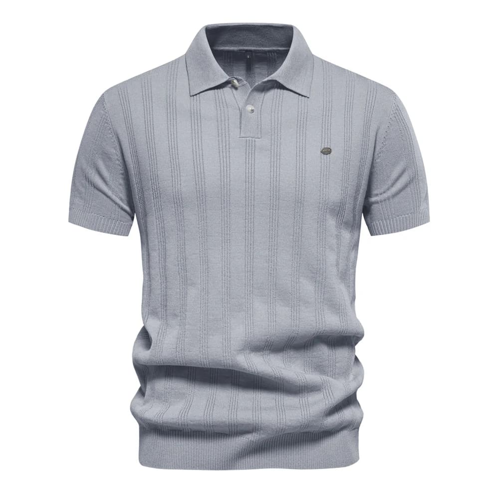 Camisa Polo Masculina Texturizada