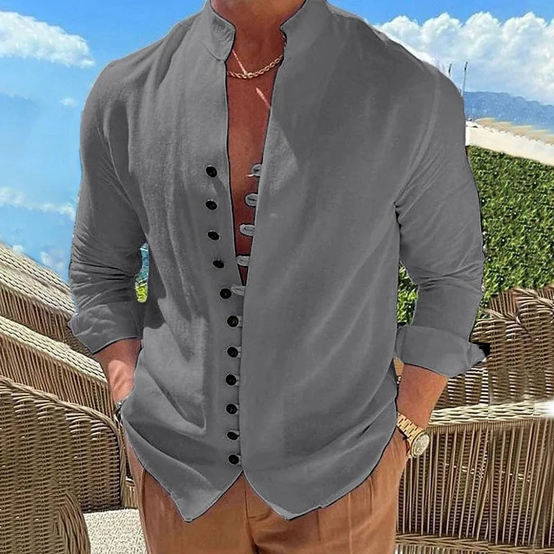 Camisa Garopaba em Linho Masculina
