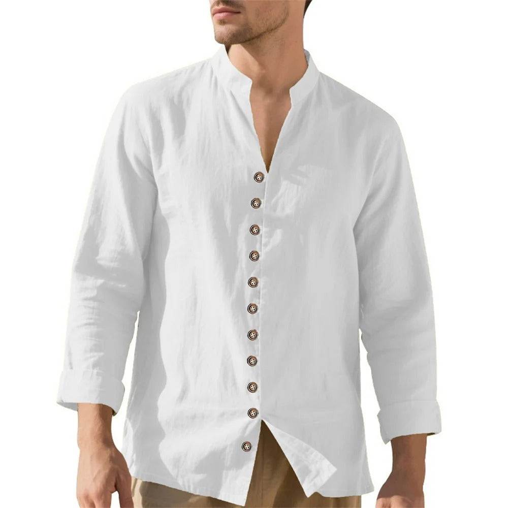 Camisa Masculina em Linho Retrô Garopaba