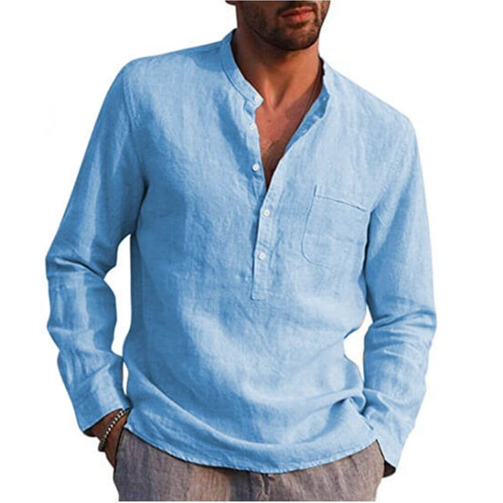 Camisa Imbituba em Linho Com Bolso Masculina