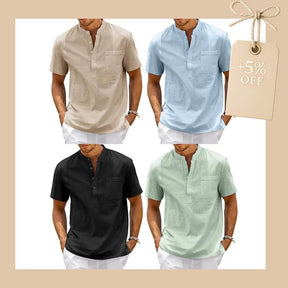 Camisa Masculina Manga Curta em Linho Noronha