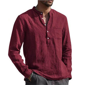 Camisa Masculina em Linho Com Bolso Imbituba