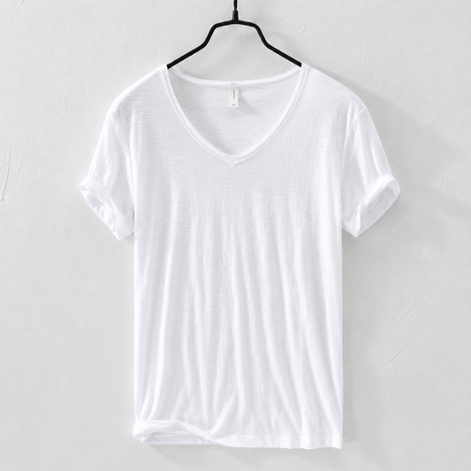 Camiseta Masculina Gola V Slim Vila Velha