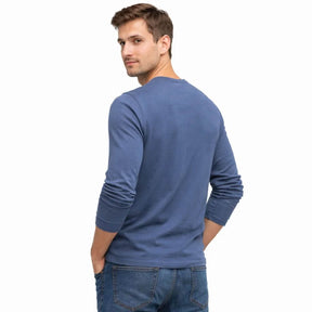 Camiseta Masculina Henley Manga Longa Davos