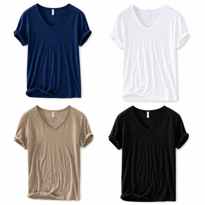 Camiseta Masculina Gola V Slim Vila Velha