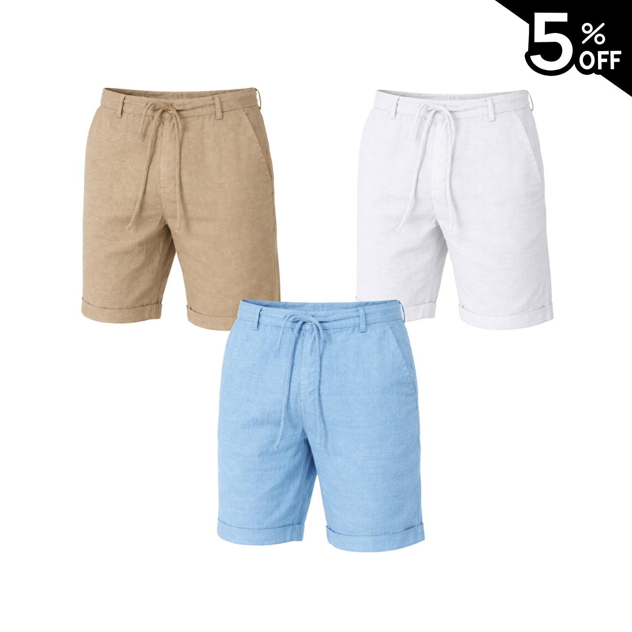 Bermuda Masculina Em Linho Canasvieiras