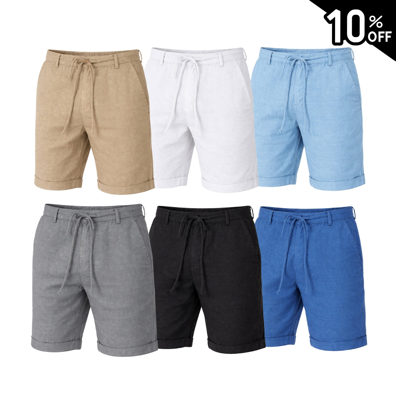 Bermuda Masculina Em Linho Canasvieiras