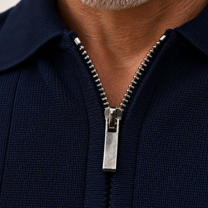 Camisa Polo Masculina Casual com Zíper Quebec