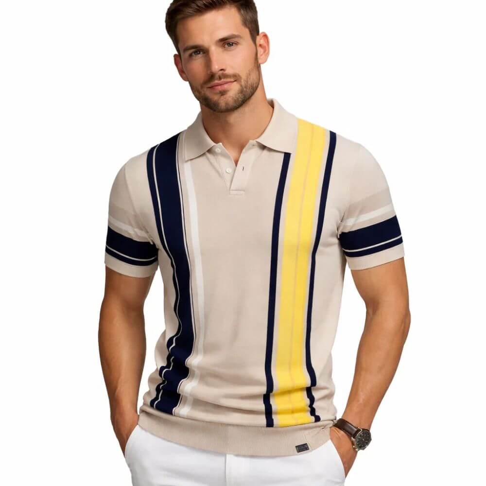 Camisa Polo Masculina Listrada Capri