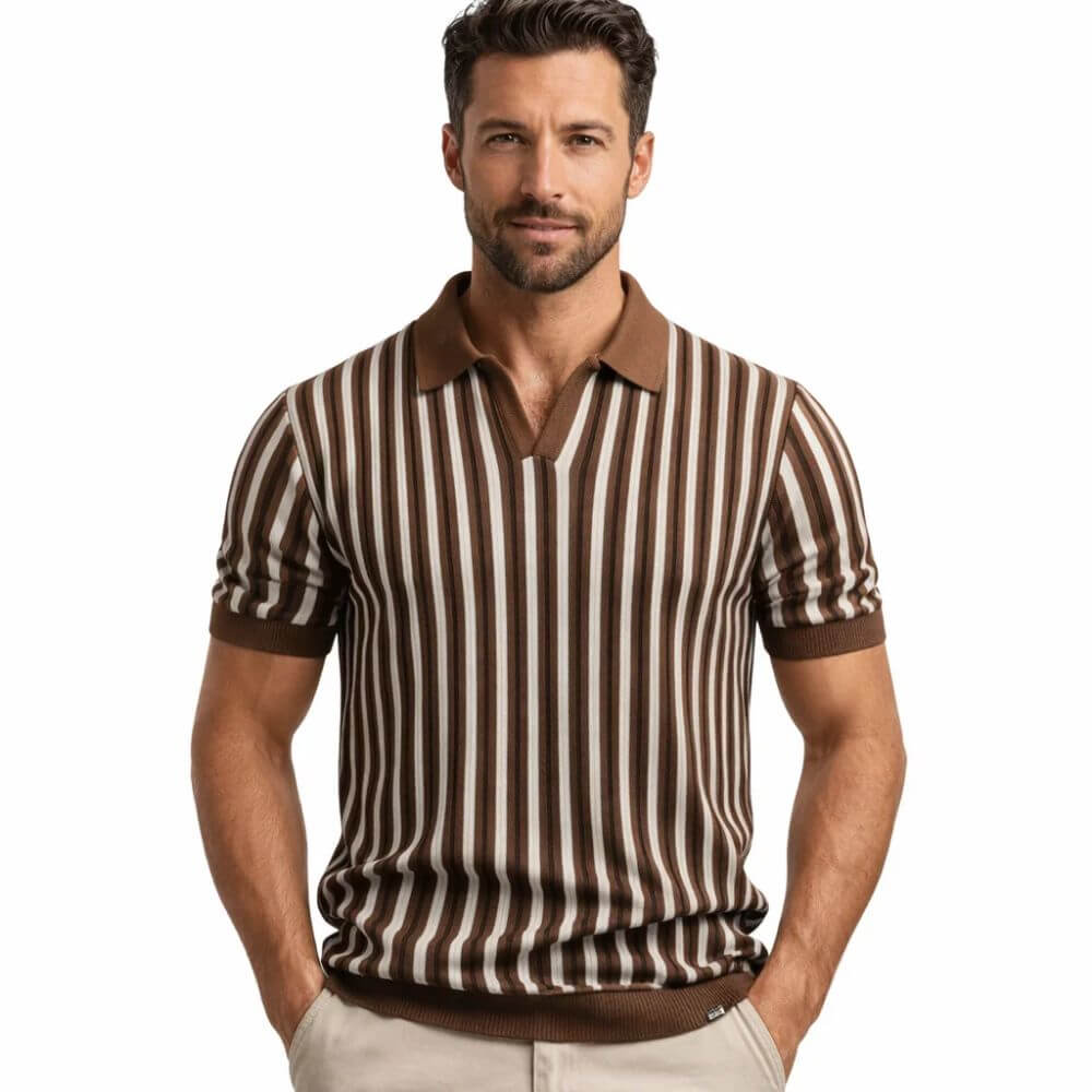 Camisa Polo Masculina Listrada Cortina