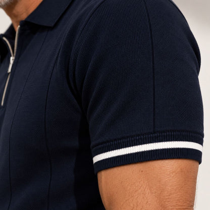 Camisa Polo Masculina Casual com Zíper Quebec