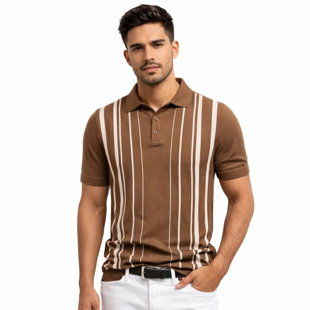 Camisa Polo Masculina Casual Listrada Perast