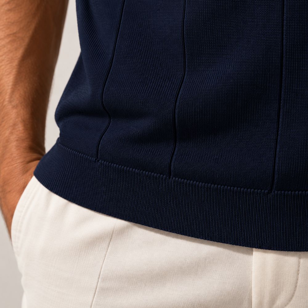 Camisa Polo Masculina Casual com Zíper Quebec