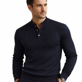 Camiseta Masculina Henley Manga Longa Siena