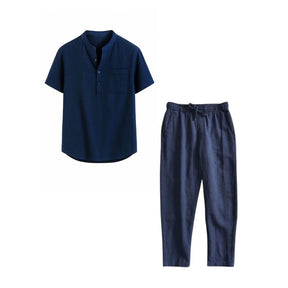 Conjunto em Linho Masculino - Camisa Noronha + Calça Casual