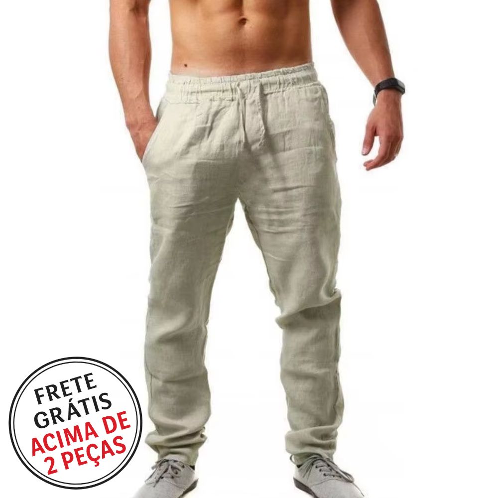 Calça Masculina em Linho Casual