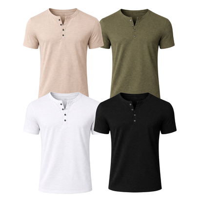 Camiseta Masculina Gola Henley Campeche