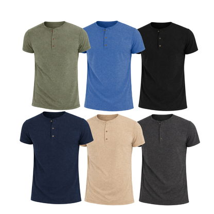 Camiseta Masculina Gola Henley Ubatuba