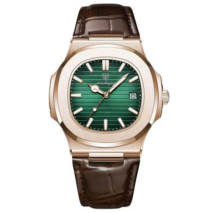 Relógio Masculino com Pulseira de Couro Lisboa