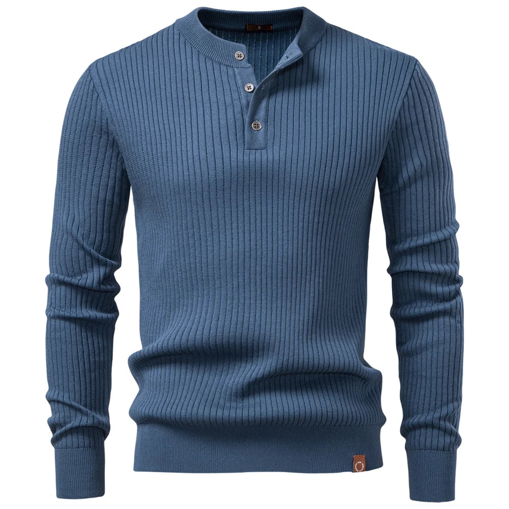 Camiseta Masculina Henley Manga Longa Siena