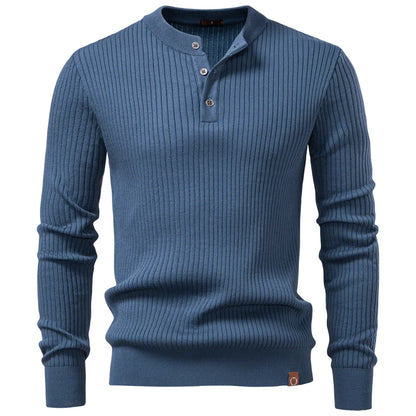 Camiseta Masculina Henley Manga Longa Siena