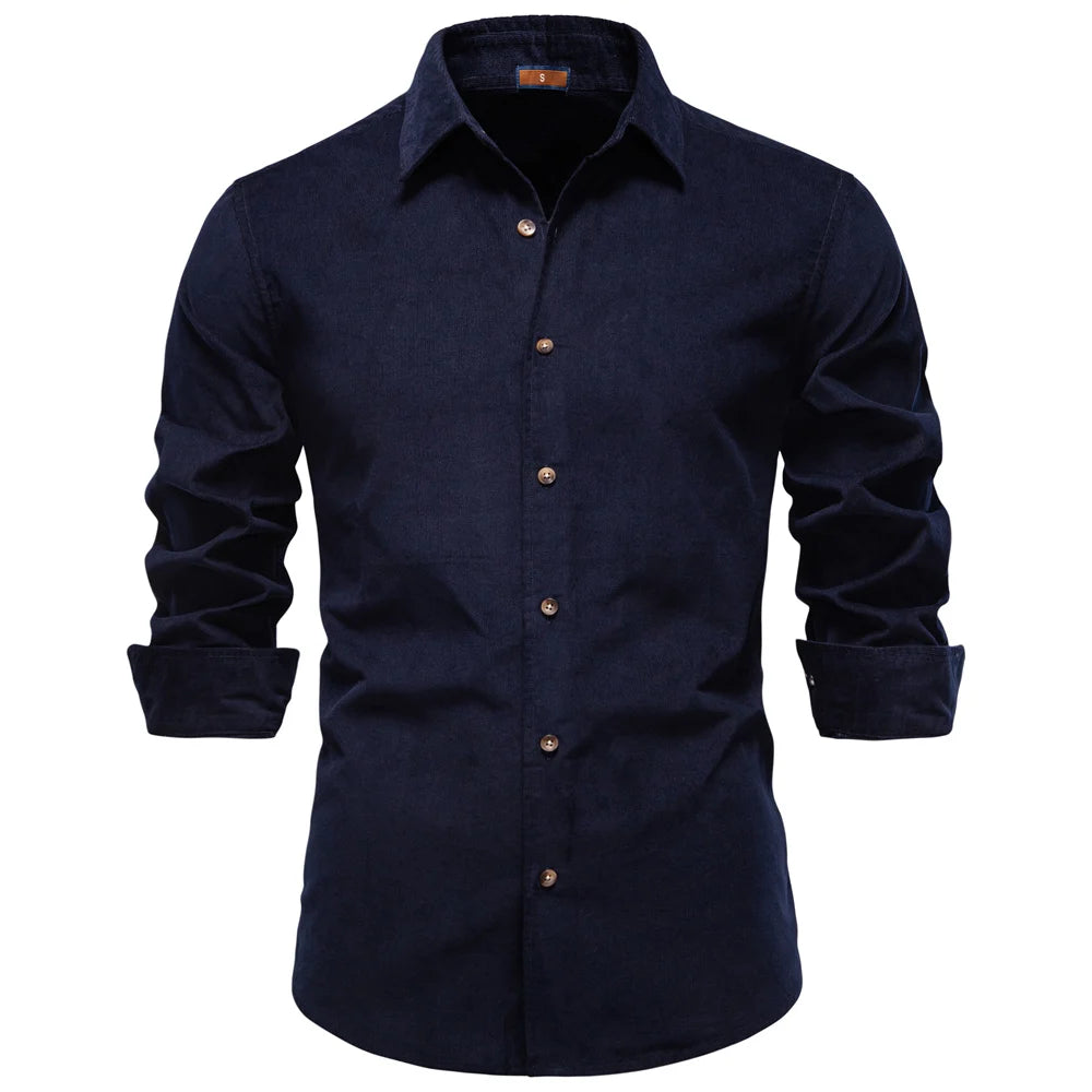 Camisa Masculina de Veludo Zurique