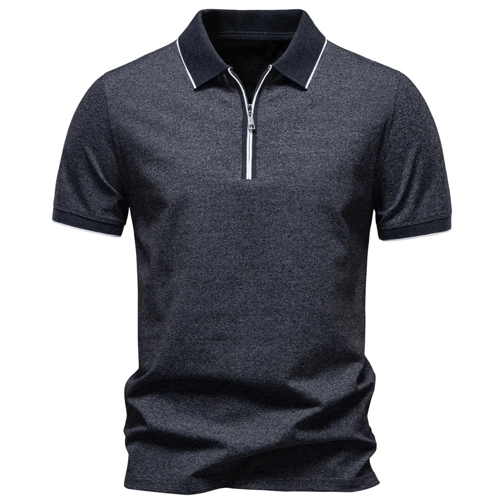 Camisa Polo Masculina com Ziper Confort Svalbard
