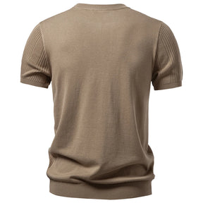 Camiseta Masculina Tricot Gola Henley Amalfi