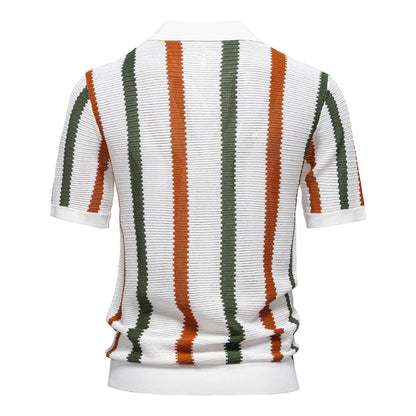 Camisa Polo Masculina de Malha Canelada Filadélfia