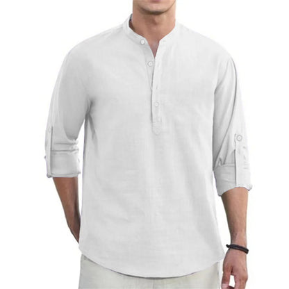 Camisa Masculina Manga Longa em Linho Bombinhas