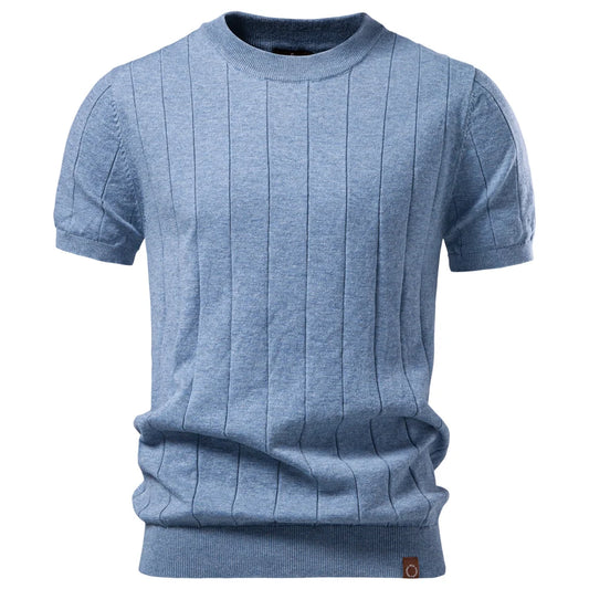 Camiseta Masculina Casual Listrada Positano