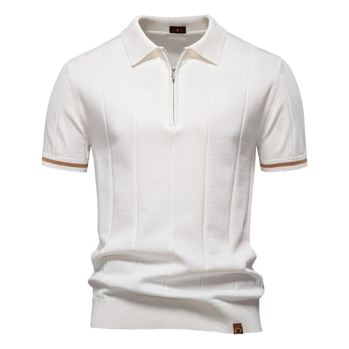 Camisa Polo Masculina Casual com Zíper Quebec