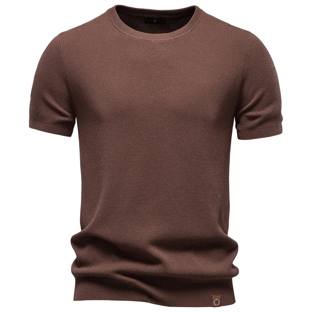 Camiseta Masculina Casual de Seda Nice