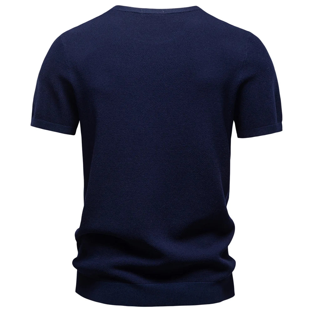 Camiseta Masculina Casual de Seda Nice