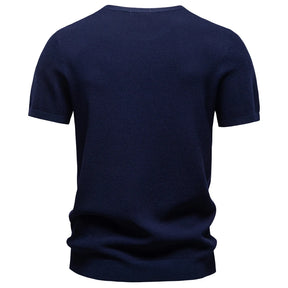 Camiseta Masculina Casual de Seda Nice