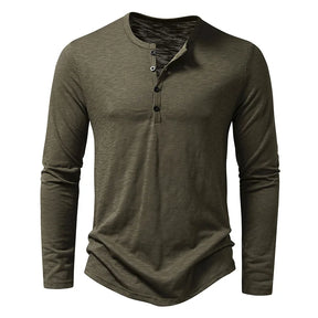 Camiseta Itajaí Manga Longa Gola Henley Masculina