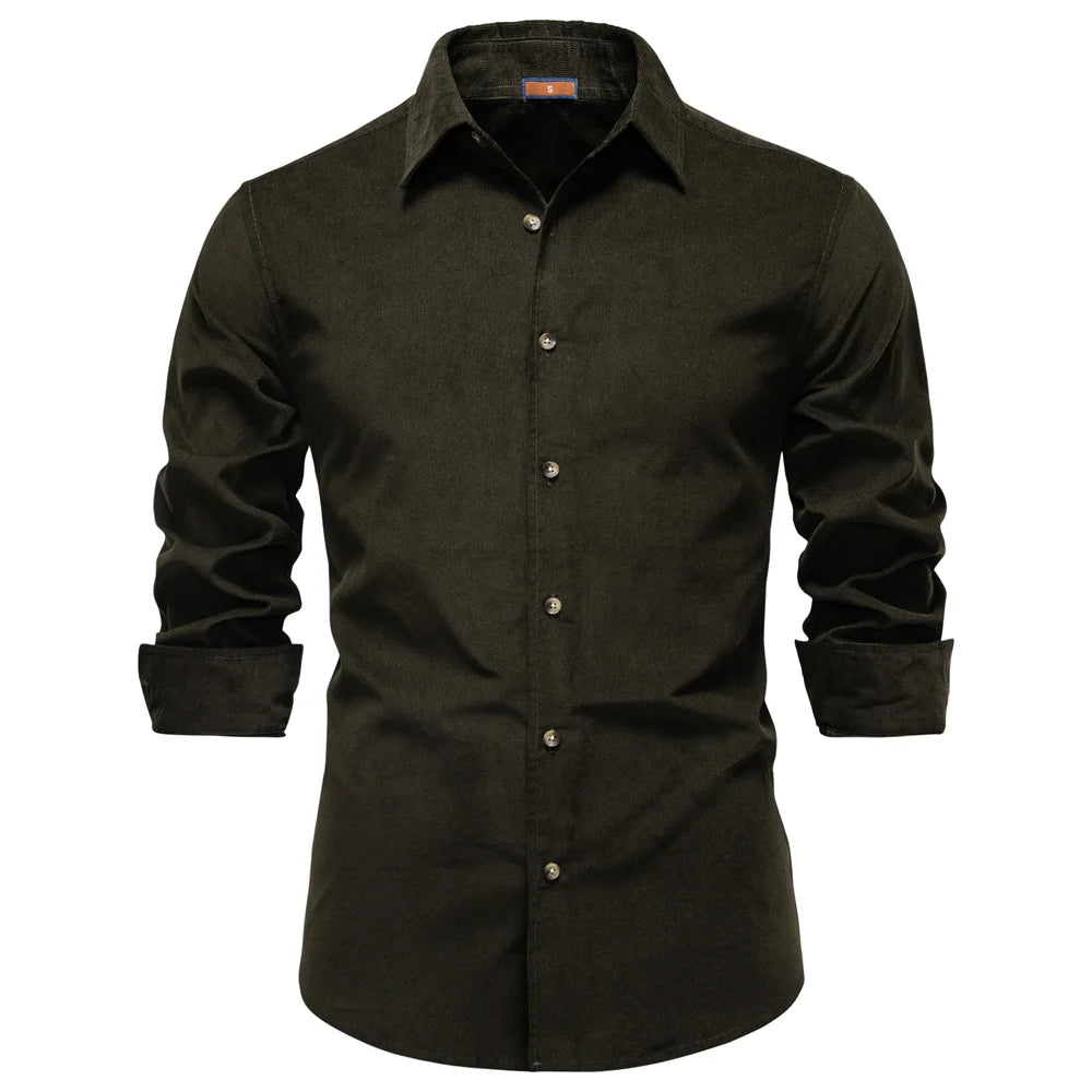 Camisa Masculina de Veludo Zurique
